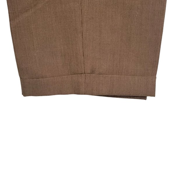 Louis Raphael Men's Dress Pants Size 32W x 30L Beige Cuffed Front Pleated - Picture 6 of 13